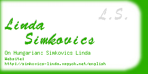 linda simkovics business card